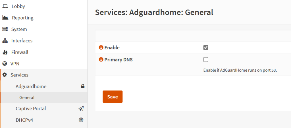 adguard home opnsense